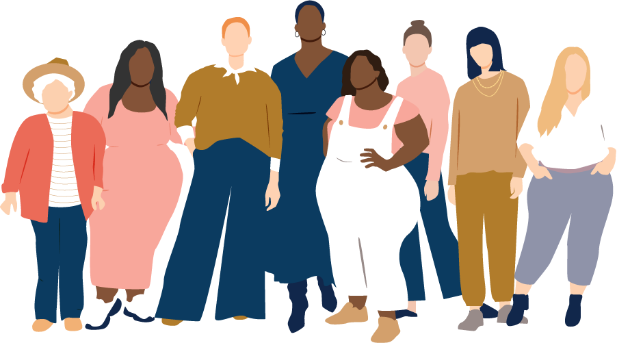 Illustration of diverse women